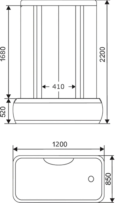 Душевой бокс Arcus 120х85 хром стекло матовое AS-605 - 1