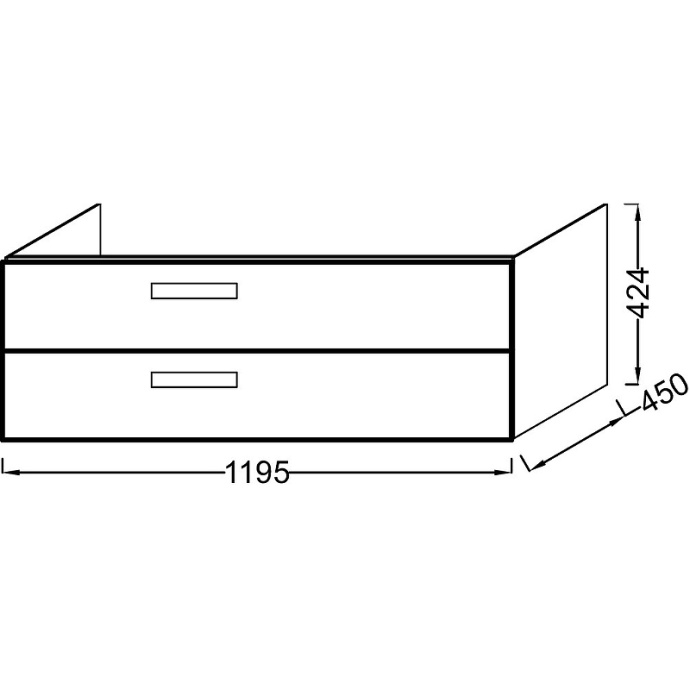 EB1305-N18 Тумба RYTHMIK для EXM112-Z /119.5х45х42.4/ (белый) - 2