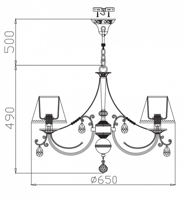 Подвесная люстра Maytoni Soffia RC093-PL-06-R - 2