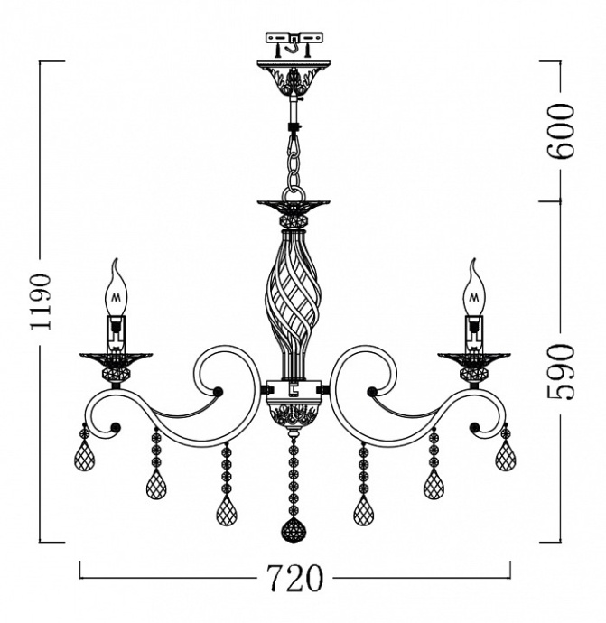 Подвесная люстра Maytoni Grace ARM247-08-G - 2