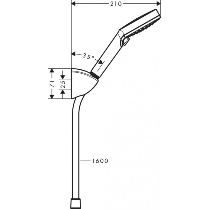 Душевой гарнитур Hansgrohe Vernis Blend хром 26278000 - 1