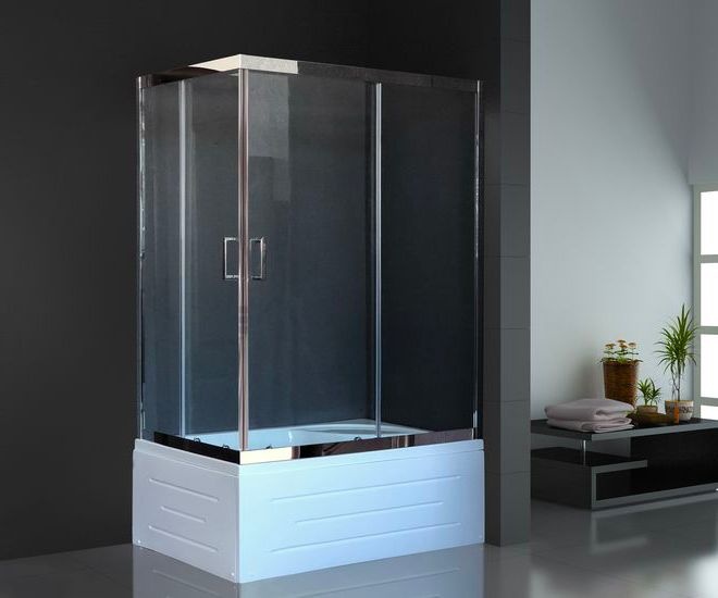 Душевой уголок Royal Bath BP 120х80 R с поддоном профиль хром стекло прозрачное RB8120BP-T-CH-R - 1