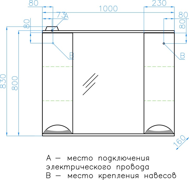 Зеркало-шкаф Style Line Жасмин 100 см  ЛС-00000586 - 7