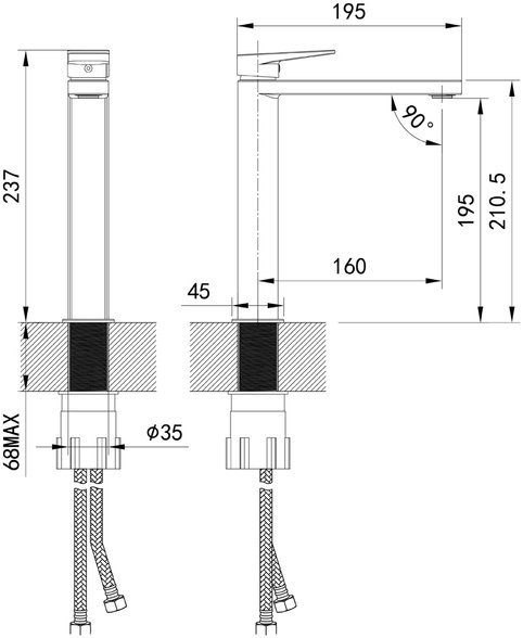 Смеситель Iddis Bridge BRDSB01i01 для раковины - 2