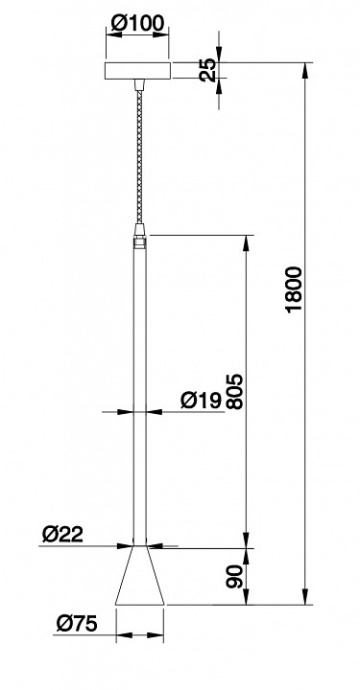 Подвесной светильник Maytoni Arrow P064PL-01B - 2