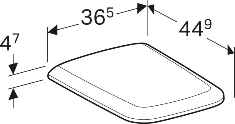 Чаша для унитаза подвесного Geberit iCon Square 201950000 - 4