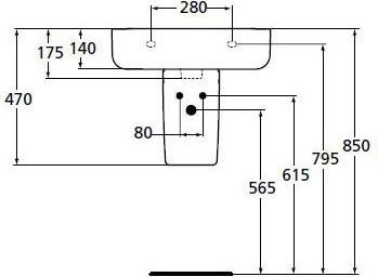 Полупьедестал Ideal Standard Connect  E797401 - 2