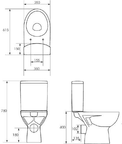 Унитаз-компакт Cersanit Parva new clean on с микролифтом S-KO-PA011-3/6-COn-DL-w - 5