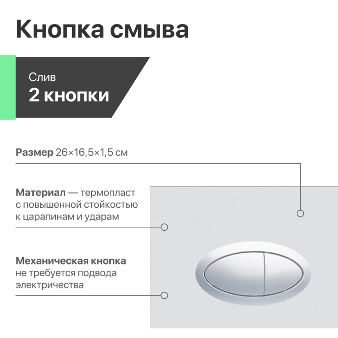 Комплект Унитаз подвесной STWORKI Дублин SETK3504-0605 с микролифтом + Система инсталляции для унитазов EWRIKA ProLT 0026-2020 с кнопкой смыва 0050 хром матовый 559912 - 8