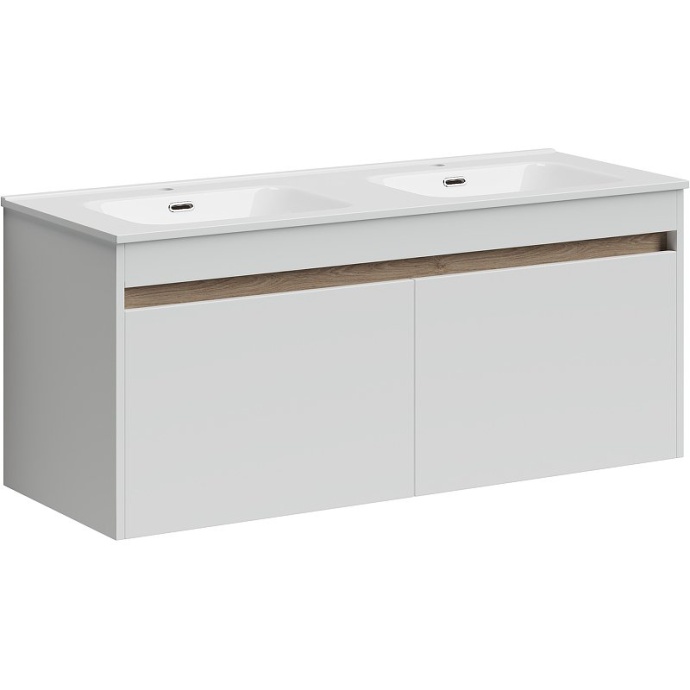 Тумба под раковину подвесная Sancos Smart 120 белая глянцевая SM120-2W - 0