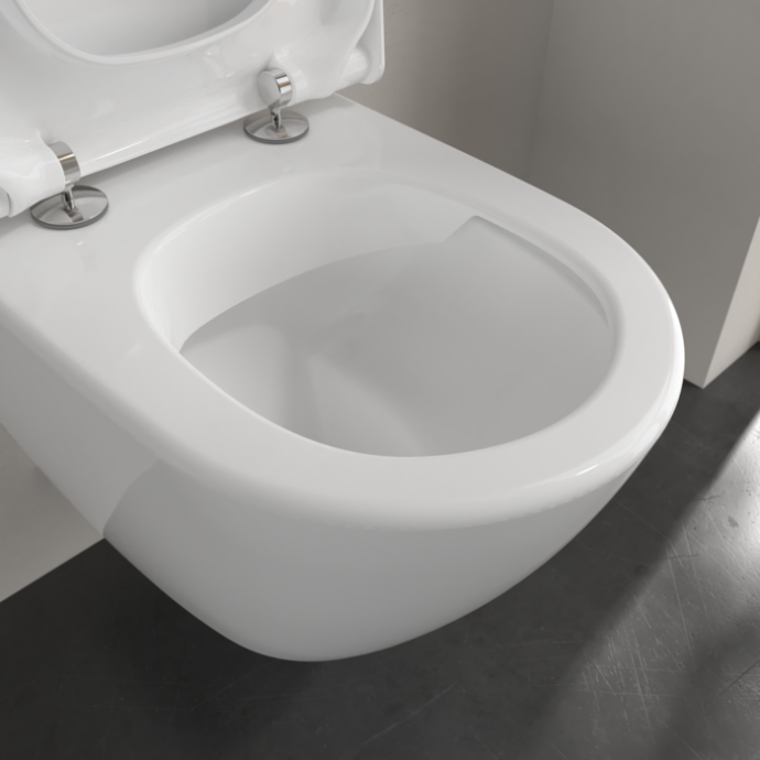 Унитаз подвесной Villeroy & Boch Subway Plus 2.0 безободковый, укороченный, ceramic plus, белый - 1