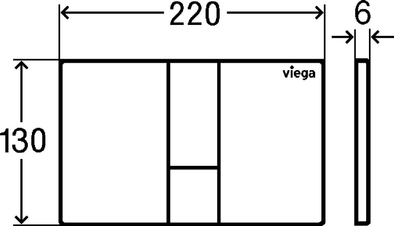 Кнопка смыва Viega Prevista 8614.1 хром 773267 - 2