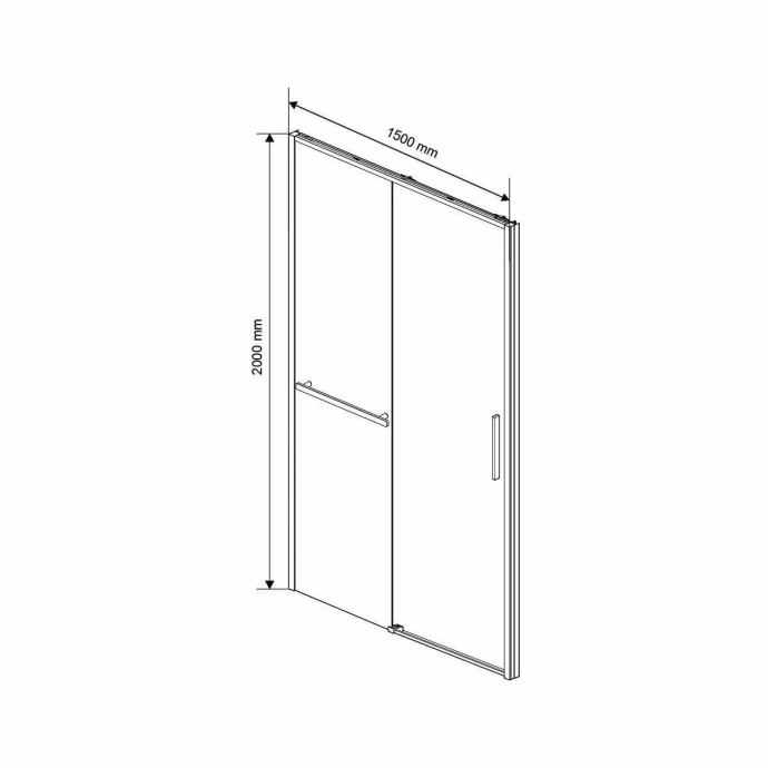 Душевая дверь Vincea Slim Soft 150х200 профиль хром стекло прозрачное VDS-1SS150CL - 9