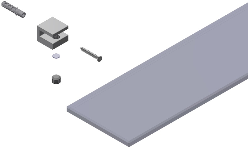 Полка STWORKI Glass Shelf 60 полкодержатели черные 3GW262TTKK000 - 6