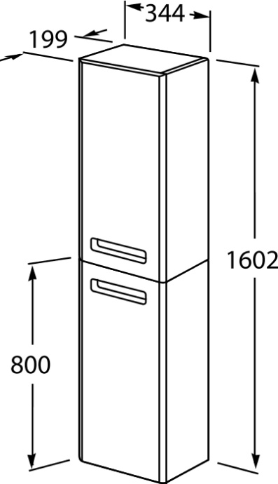 Шкаф-пенал Roca Gap L фиолетовый ZRU9302747 - 1