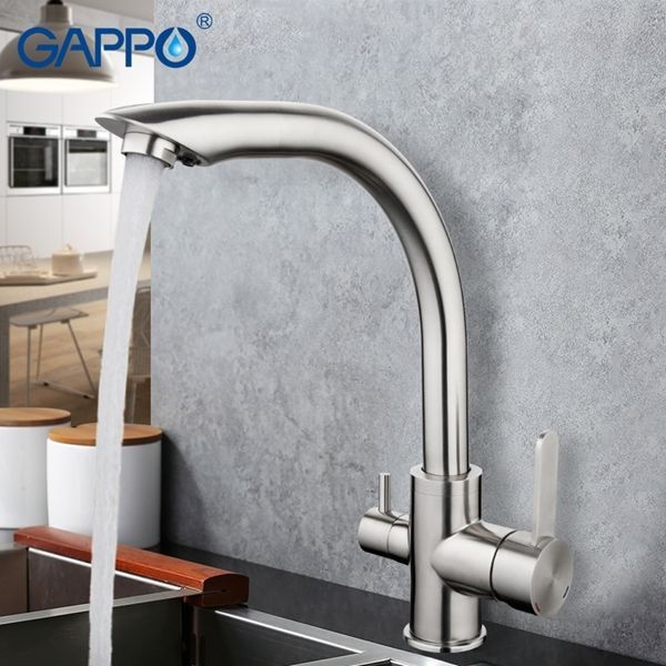Смеситель для кухни Gappo стальной G4399 - 2
