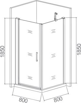 Душевой уголок Good Door Pandora CR-80-T-CH 80x80 ПД00040 - 4