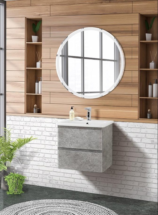 Тумба с раковиной BelBagno Albano 60 серый - 11