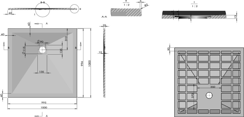 Поддон для душа Vincea VST-4SR1010A 100x100 антрацит - 4