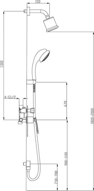 Душевая система встроенная Timo Helmi SX-4059/00-16SM хром-белый - 4