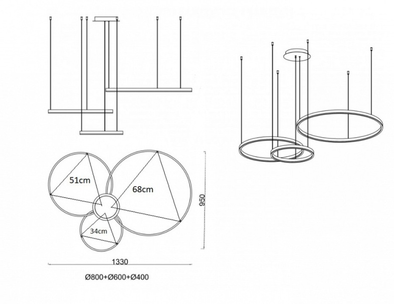 Подвесной светильник Kink Light Тор 08223,33P(3000K) - 2