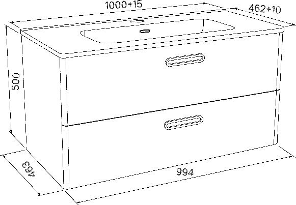 Тумба с раковиной Iddis Brick 100 BRI10W1i95K - 8