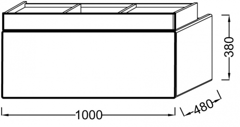 Тумба под раковину Jacob Delafon Terrace 100 см  EB1187-M61 - 2