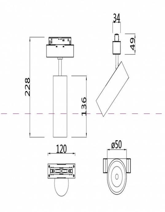 Светильник на штанге Maytoni Focus LED TR019-2-10W4K-MG - 1