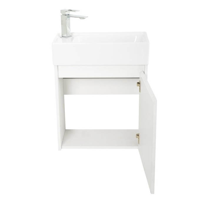 Тумба с раковиной Belbagno Kraft Mini 50 R белый матовый - 5