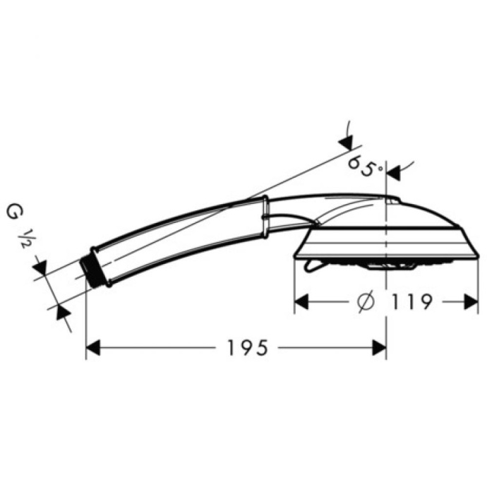 Ручной душ Hansgrohe Raindance Classic 100 3jet, хром/под золото 28548090 - 1