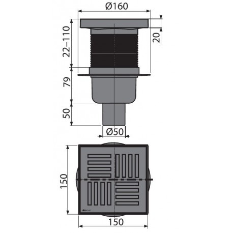 Душевой трап AlcaPlast   APV6211 - 1