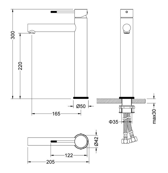 Смеситель Timo Saona 2311/17F для раковины, золото - 2