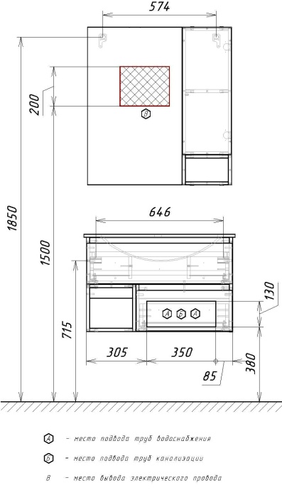 Мебель для ванной Comforty Турин 75 дуб бежевый - 5