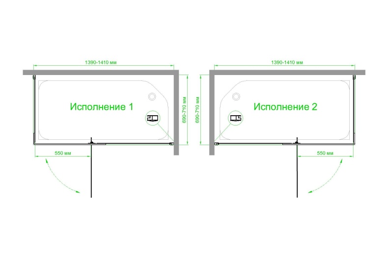 Душевой уголок Royal Bath HPVD 140х70 профиль белый стекло прозрачное RB7140HPVD-T - 3