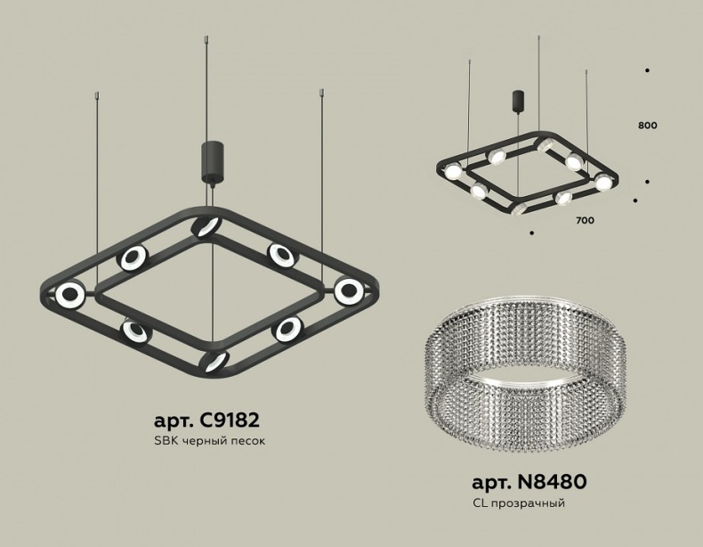 Подвесная люстра Ambrella Light XB XB9182200 - 2