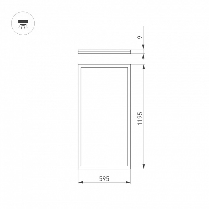 Встраиваемая светодиодная панель Arlight DL-Intenso-S600x1200-60W White6000 036240 - 2