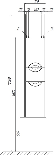 Шкаф-пенал AQUATON Сильва R дуб фьорд, с бельевой корзиной 1A215603SIW6R - 5