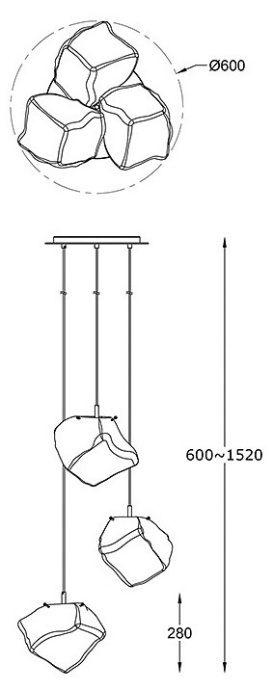 Подвесной светильник Zumaline Rock P0488-03A-B5HF - 2