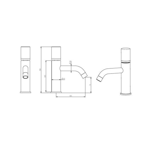 Смеситель для раковины Boheme Stick золото с черным 121-G-MR-BLACK - 1