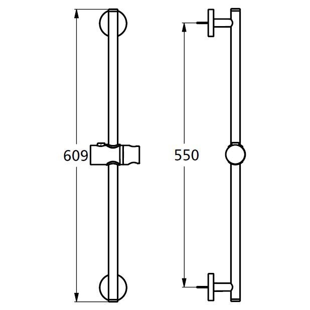 Душевая штанга Ideal Standard IdealRain 60 см  B9420AA - 2