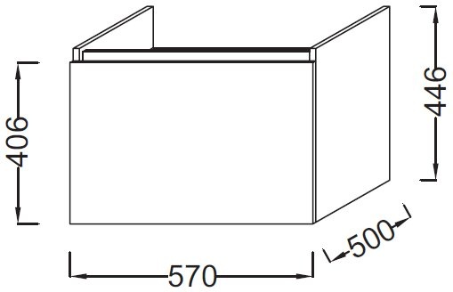 Тумба под раковину Jacob Delafon Parallel  EB514-E10 - 2