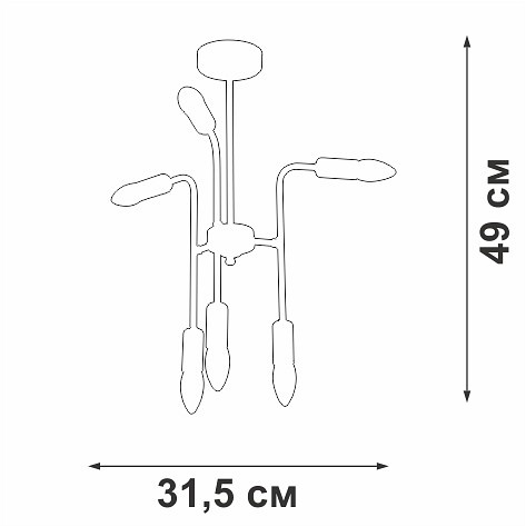 Люстра на штанге Vitaluce V3022 V3022-1/6PL - 1