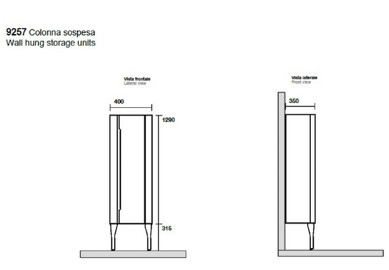 Шкаф-пенал Kerasan Waldorf 40х130 темный орех  925746 DX - 3