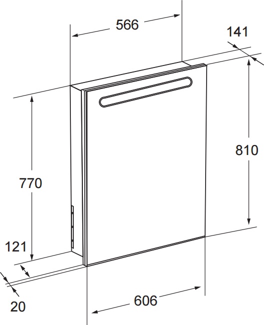 Зеркало-шкаф Roca Victoria Nord 60 L ZRU9000029 - 5