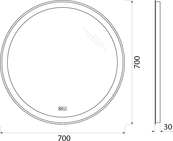 Комплект мебели BelBagno Albano 80 светлое дерево - 11