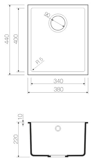 Мойка кухонная Omoikiri Bosen 38-U WH белая 4993160 - 2