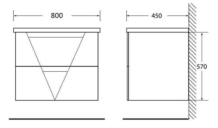 Комплект мебели BelBagno Vittoria 80 белый матовый - 17