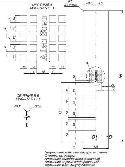 Накладка для сифона Allen Brau Infinity для поддона 90х90 черный матовый 8.210N2-BBA - 2