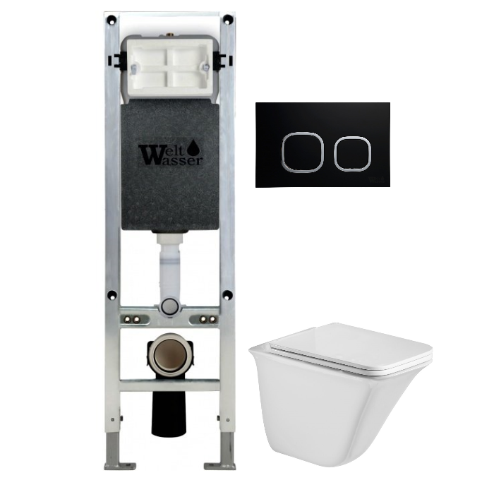 Комплект Weltwasser AMBERG 350 ST + ROTBACH 004 GL-WT + AMBERG RD-BL  10000006567 - 0