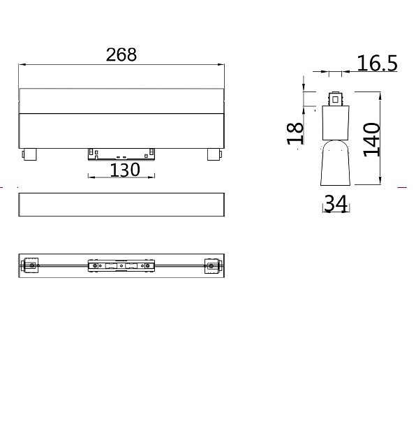 Трековый светодиодный светильник для магнитного шинопровода Maytoni Track lamps TR013-2-20W3K-B - 3